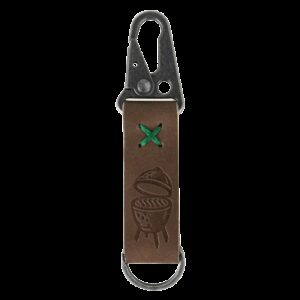 Kožená klíčenka s karabinou Big Green Egg