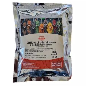 Grilovací bílá klobása s medvědím česnekem 120g Mistr Málek