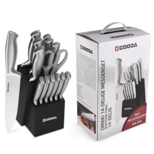 14-dílná sada kuchyňských nožů Gooda se stojanem