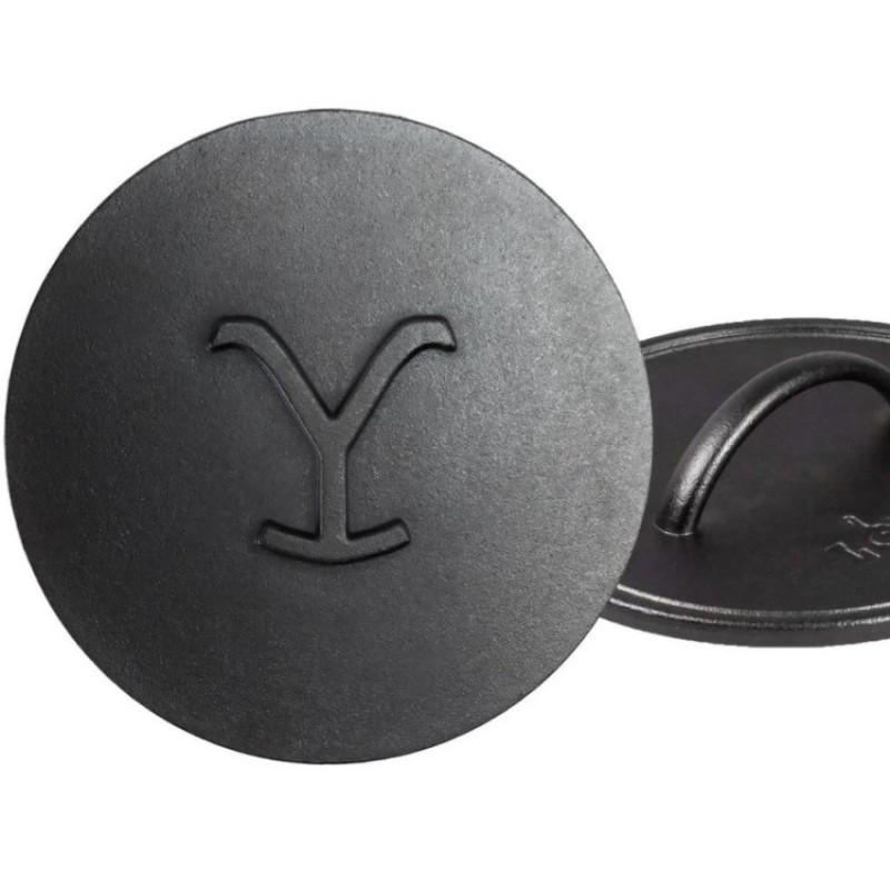 Litinový lis na hamburgery Lodge Yellowstone 20 cm