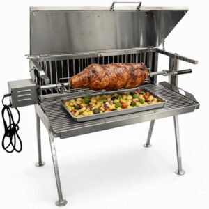 Nerezový gril na kuře a kýtu s otočným rožněm UG Grill