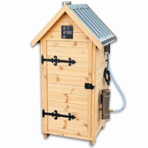 Dřevěná elektrická udírna s dymboxem 520L Kalme přírodní